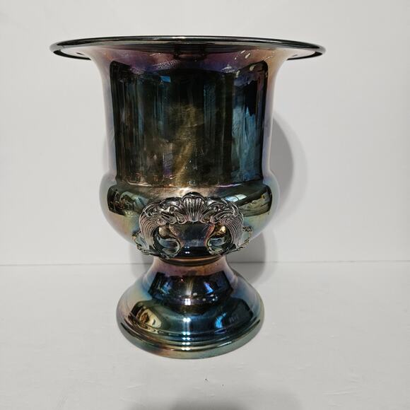 Vintage Newport Gorham SilverPlate Wine Champagne Chiller Bucket YB346 Patina - Picture 4 of 9